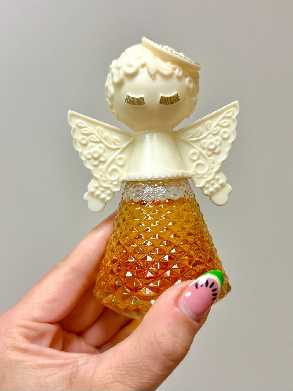 70s Vintage 🌼 NOS Avon Heavenly Angel “Here’s My Heart” Decanter Figurine - Picture 5 of 6